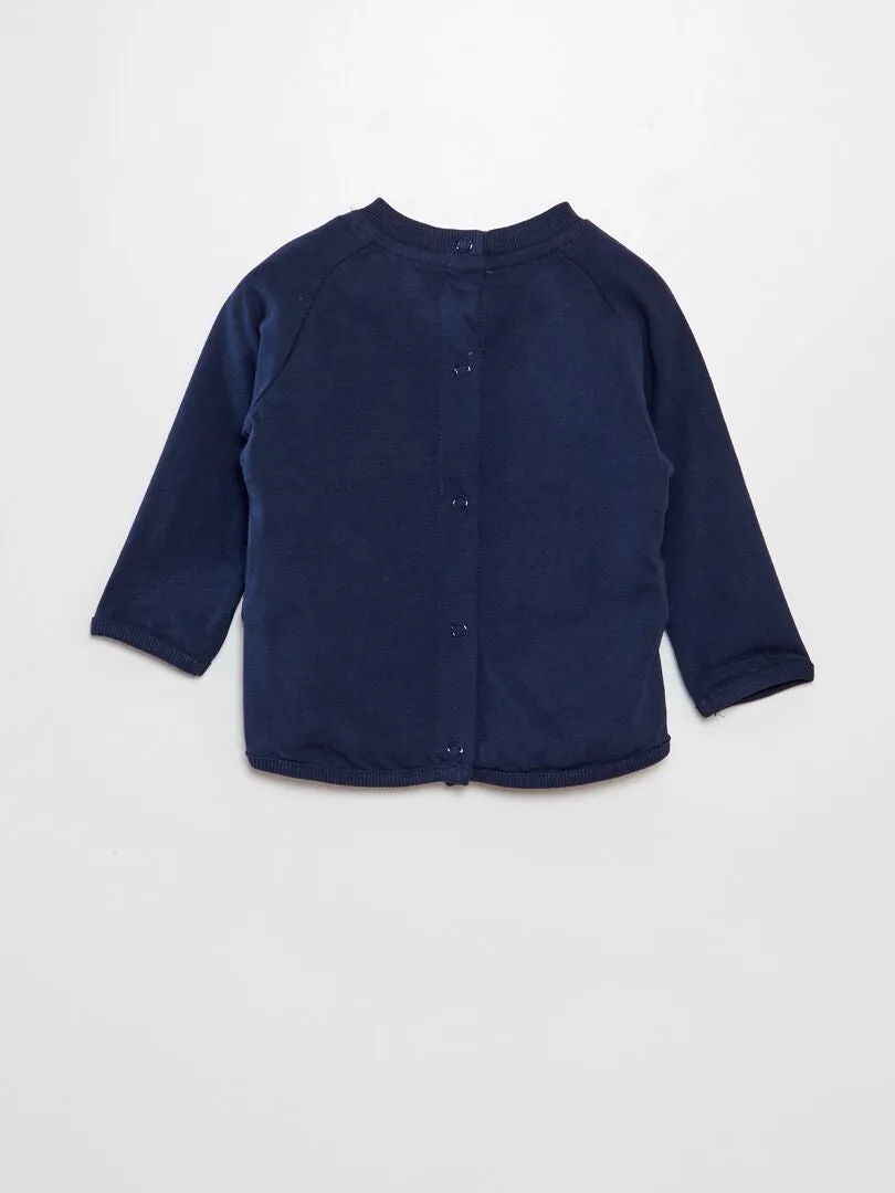 CAMISETA CON BORDADO  AZUL