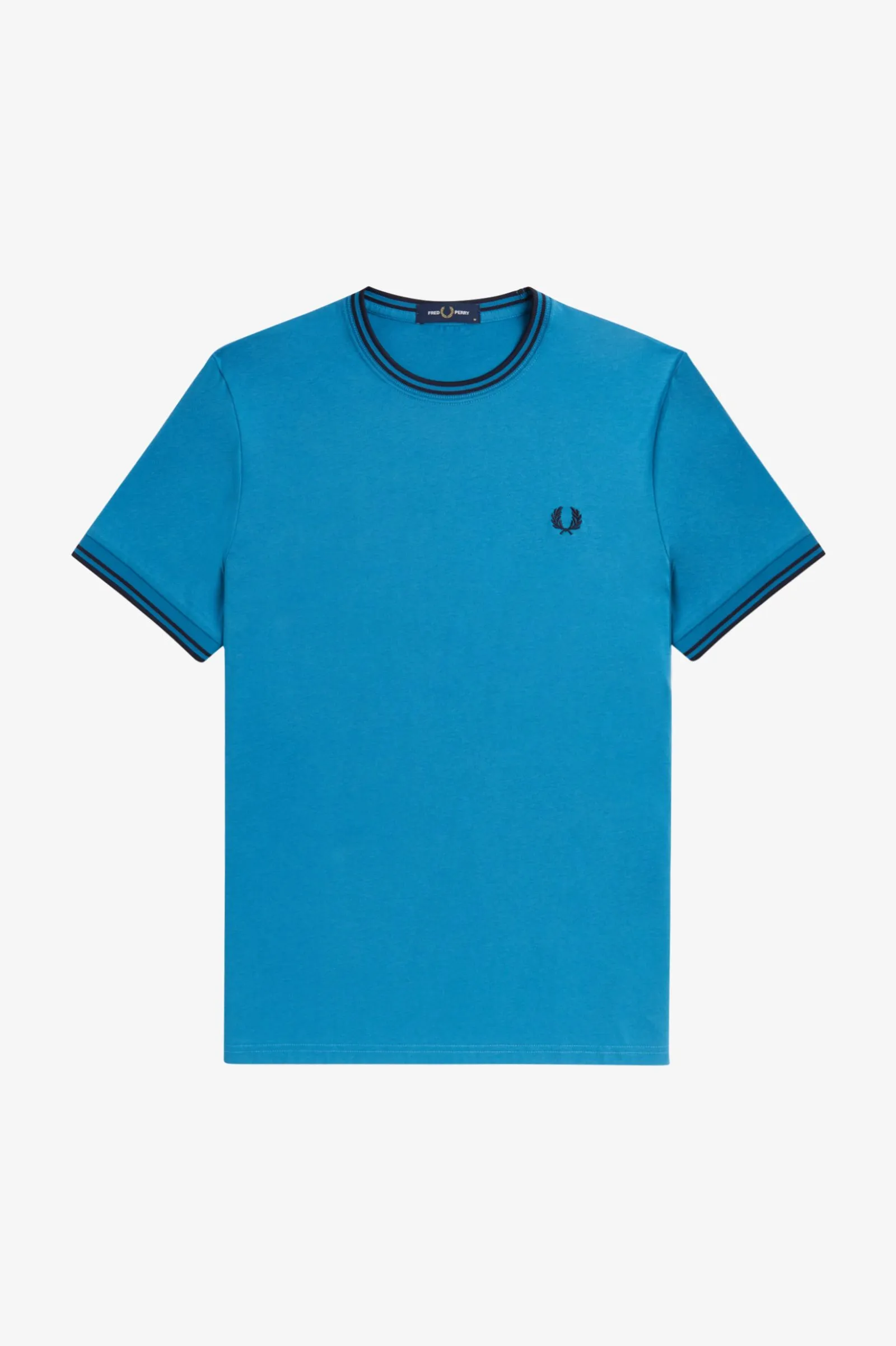 Camiseta con ribete con dos franjas