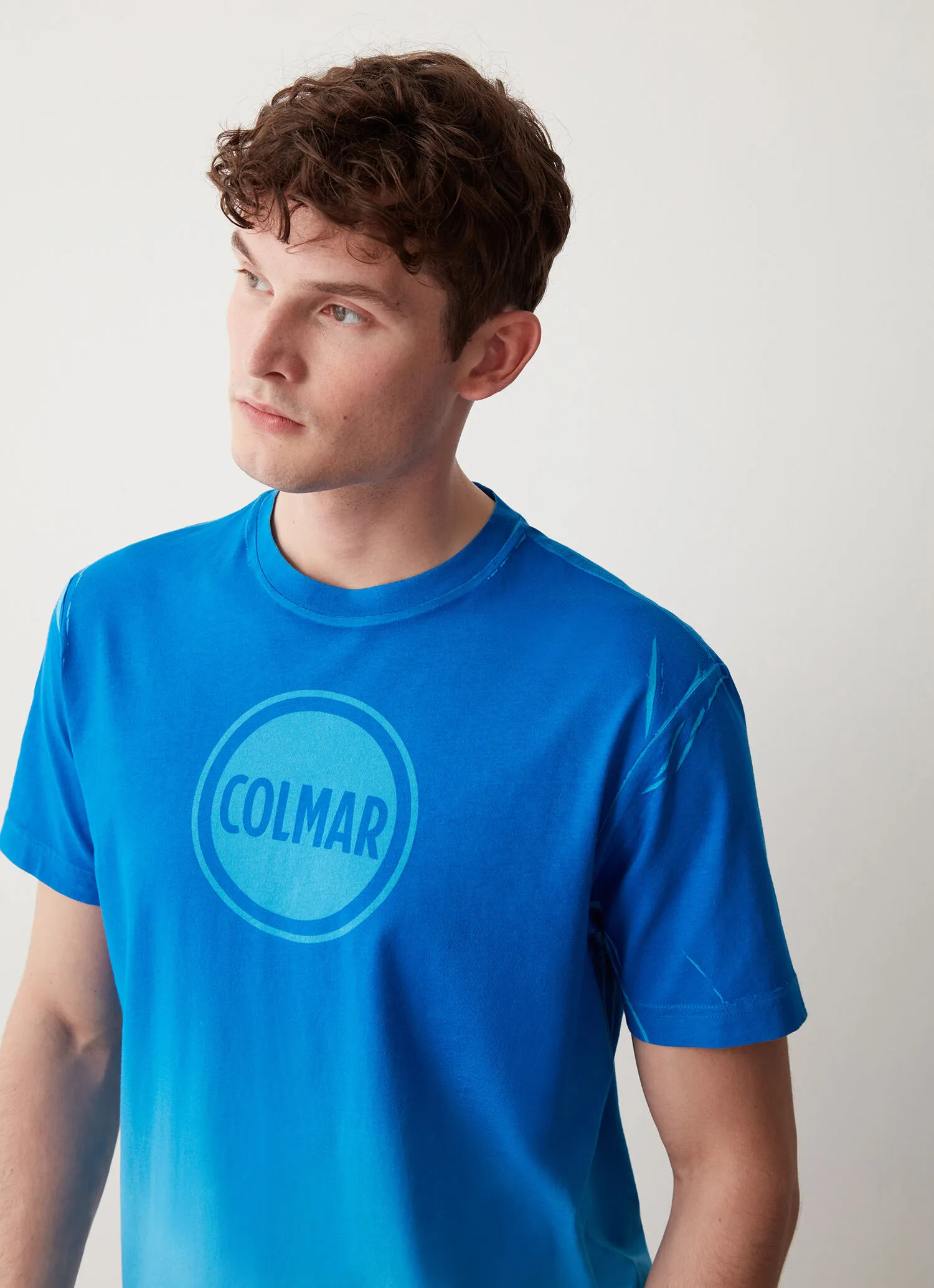 Camiseta de algodón con estampado degradado