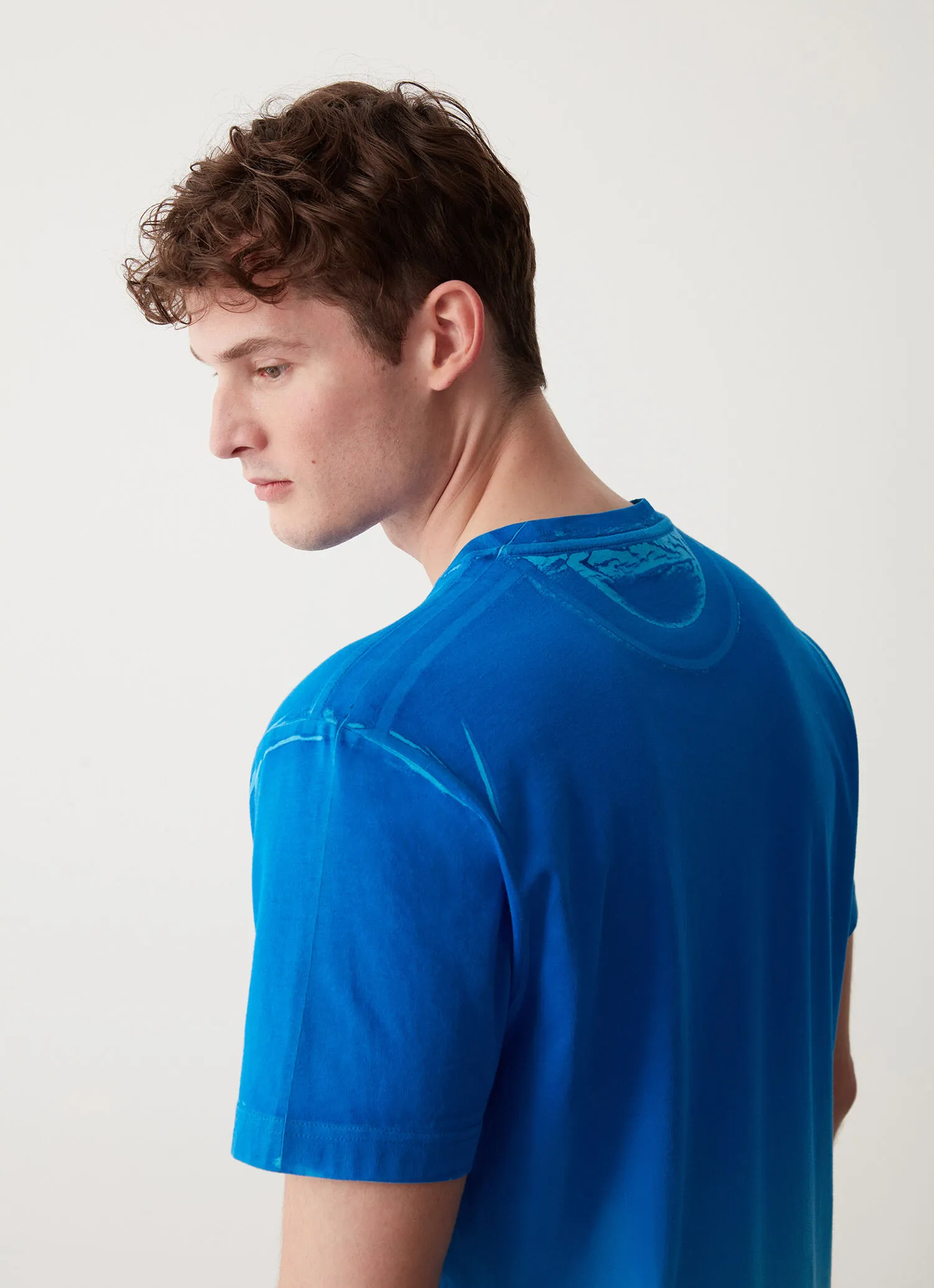 Camiseta de algodón con estampado degradado