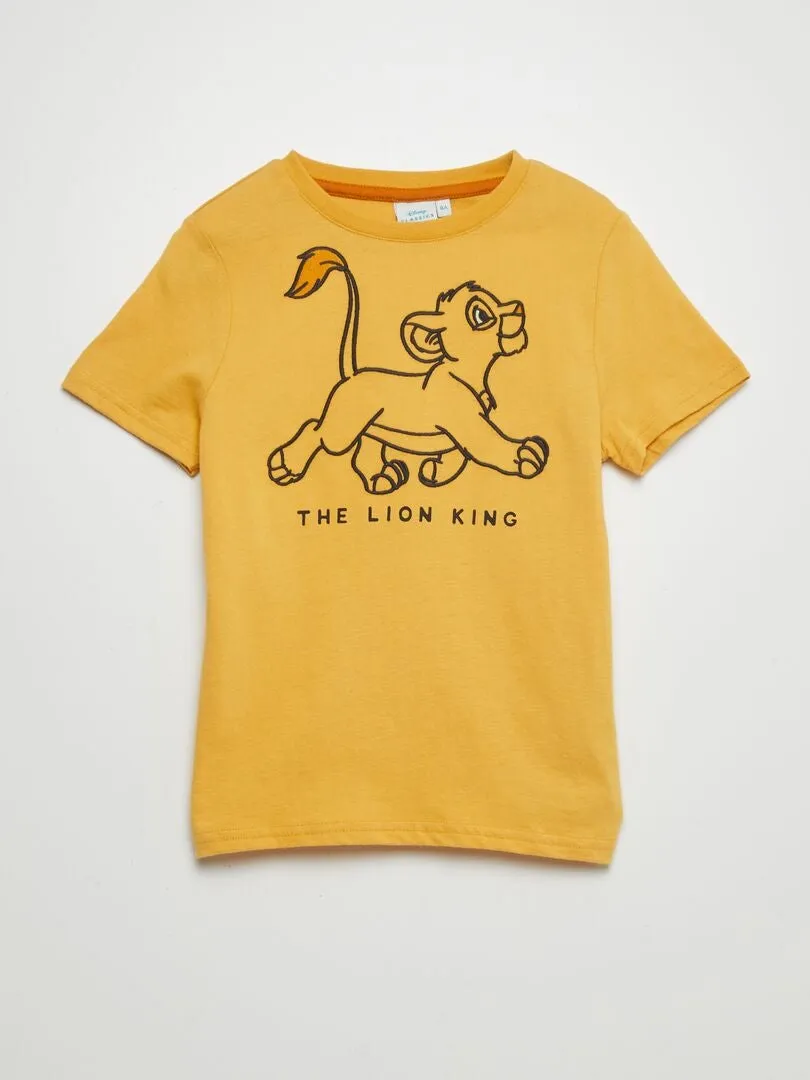 CAMISETA DE MANGA CORTA 'EL REY LEóN'  AMARILLO