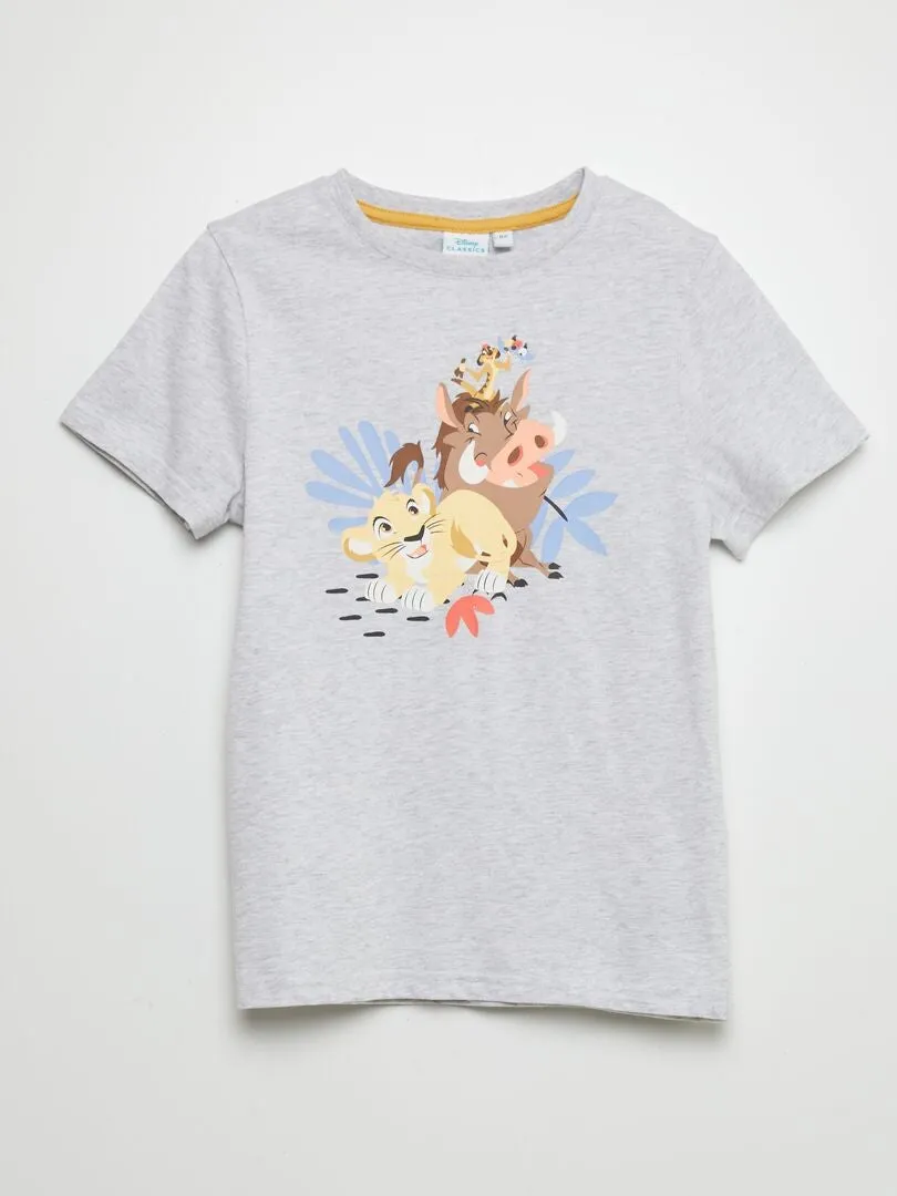 CAMISETA DE MANGA CORTA 'EL REY LEóN'  GRIS