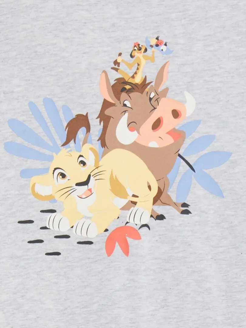 CAMISETA DE MANGA CORTA 'EL REY LEóN'  GRIS