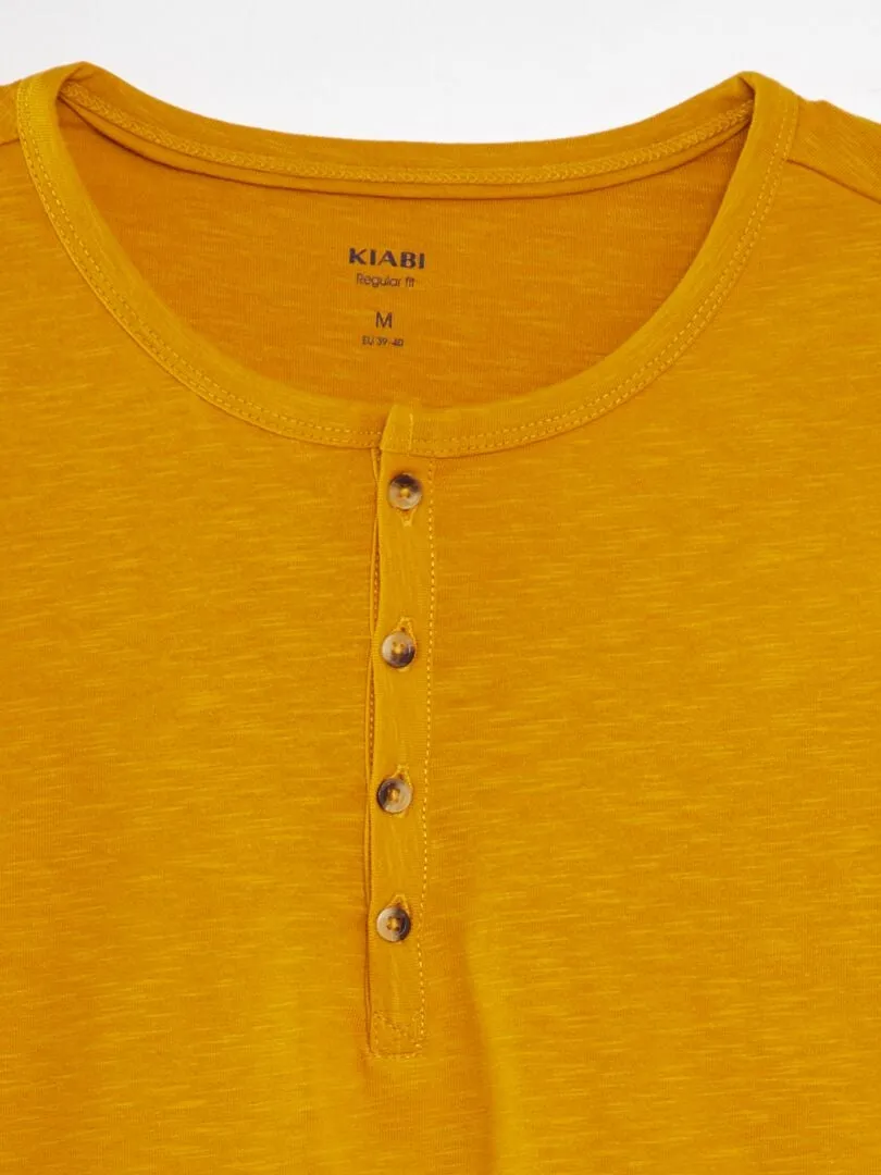 CAMISETA DE PUNTO  AMARILLO