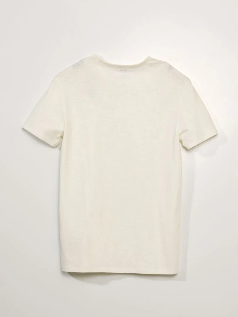CAMISETA DE PUNTO  BLANCO