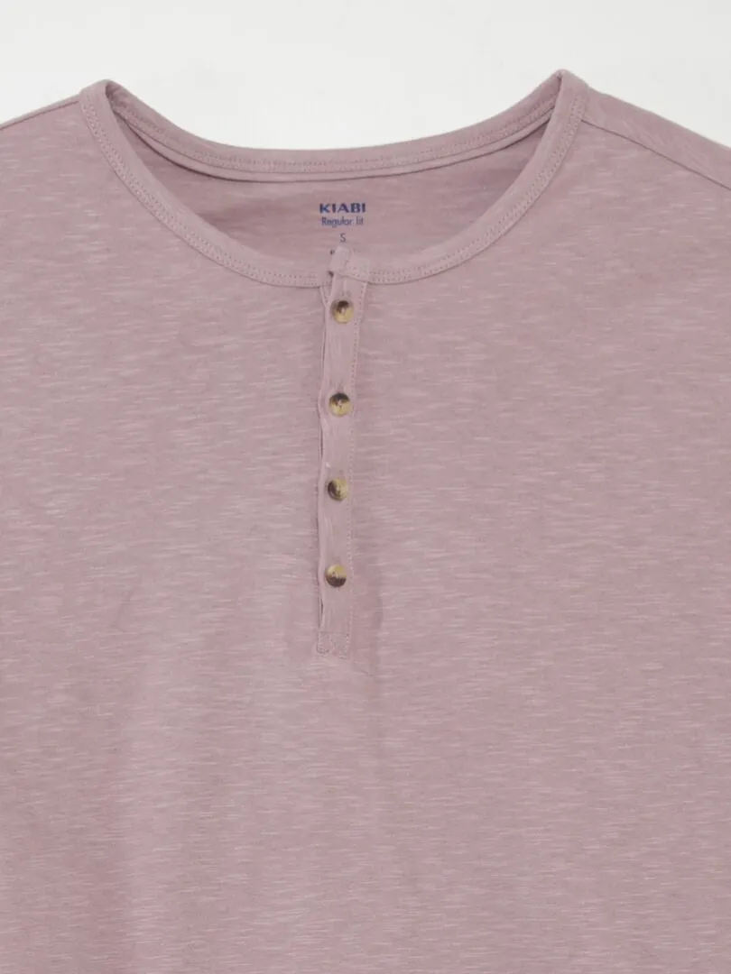 CAMISETA DE PUNTO  PURPURA