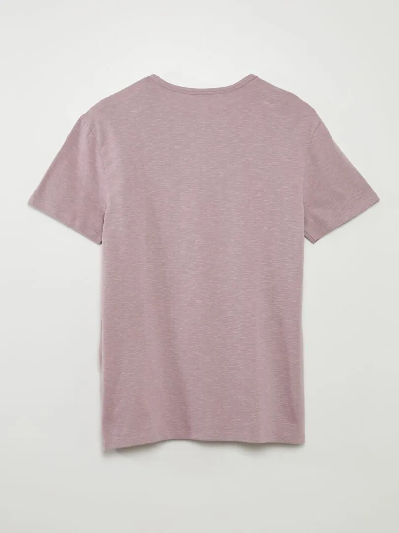 CAMISETA DE PUNTO  PURPURA