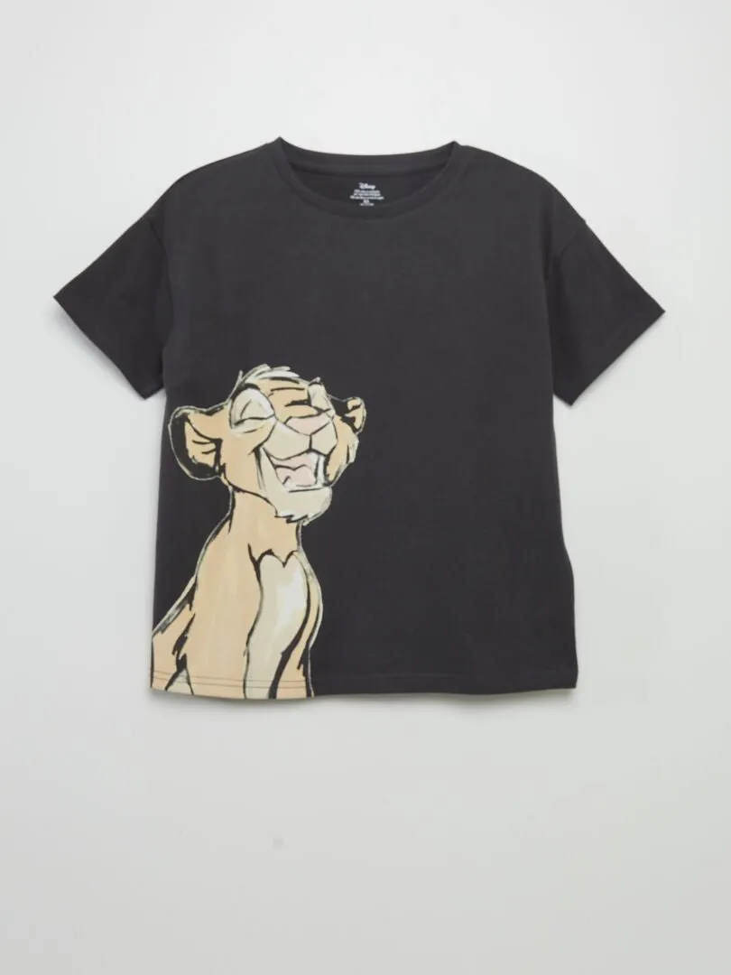 CAMISETA ESTAMPADA 'NALA'  NEGRO