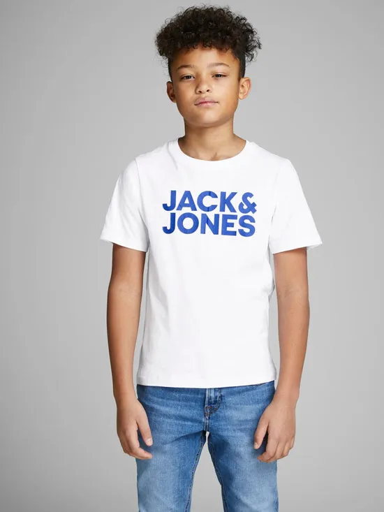 CAMISETA JUNIOR CON LOGO BLANCA  CORP
