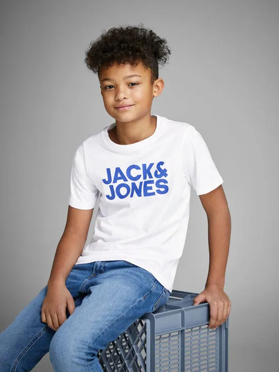 CAMISETA JUNIOR CON LOGO BLANCA  CORP