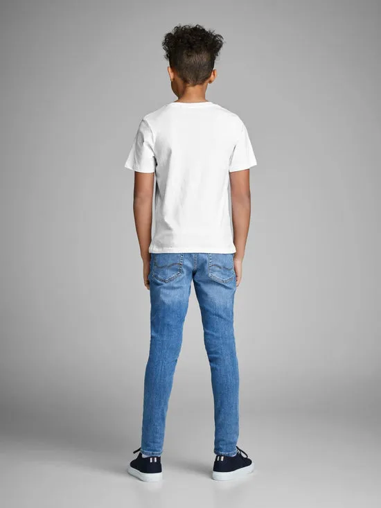 CAMISETA JUNIOR CON LOGO BLANCA  CORP