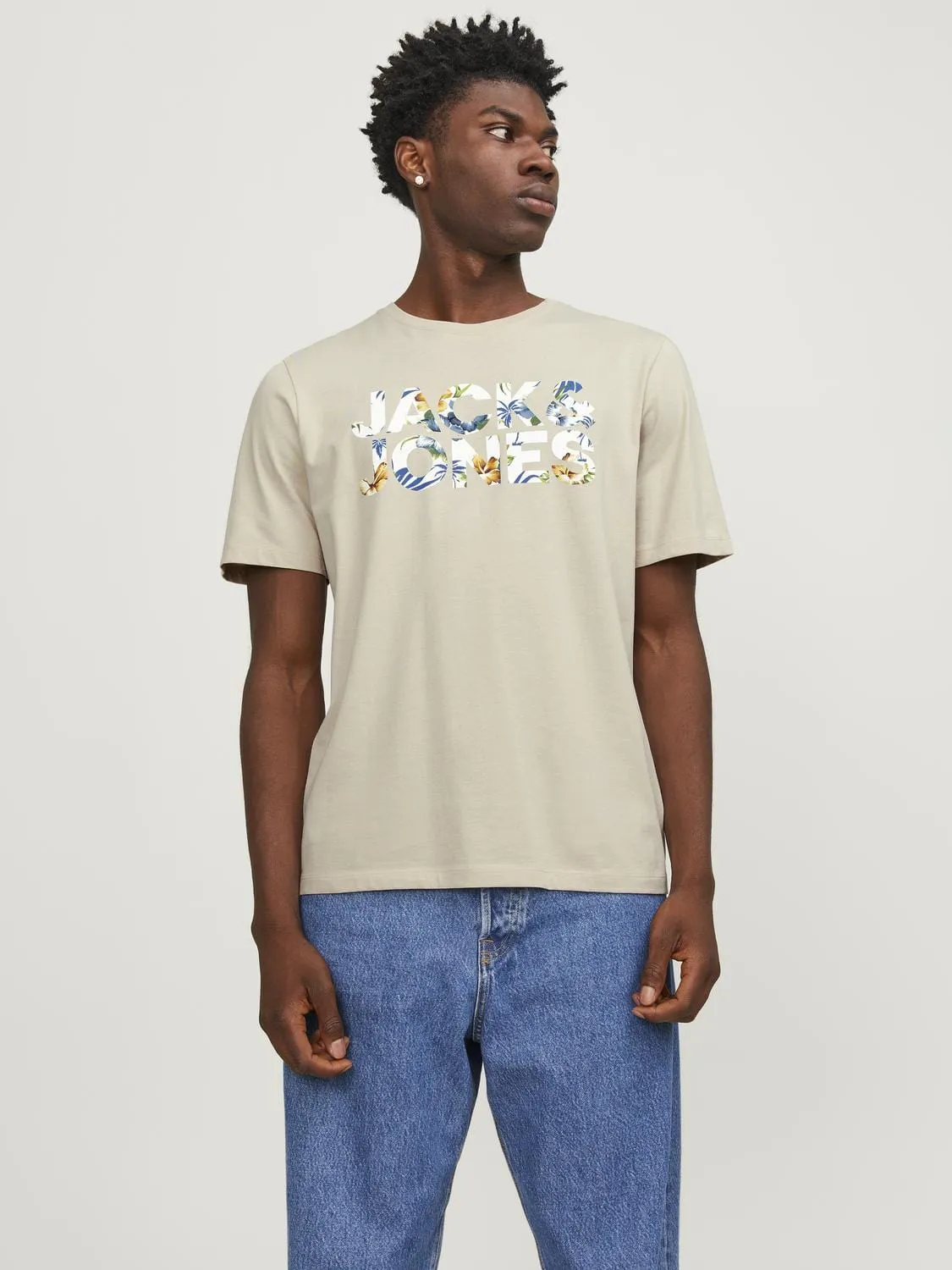 CAMISETA LOGO BEIGE  JJEJEFF