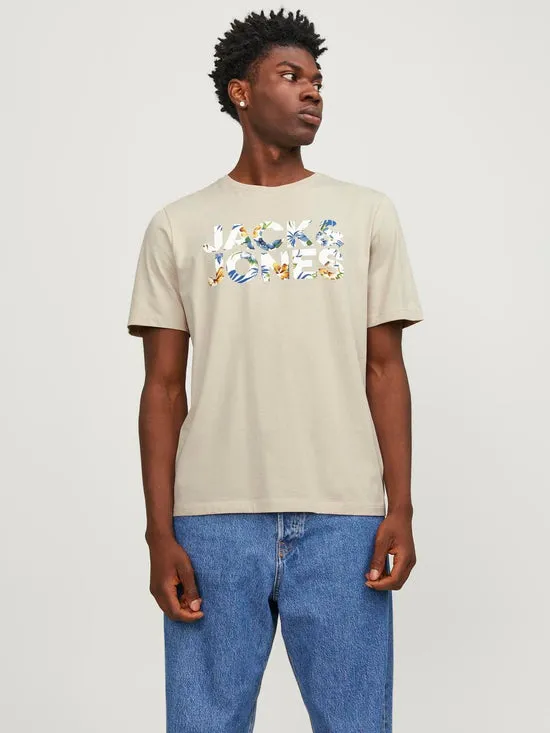 CAMISETA LOGO BEIGE  JJEJEFF