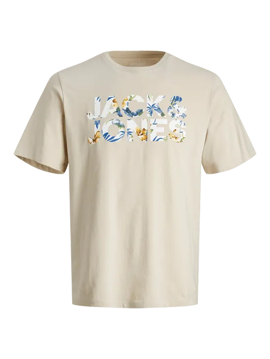 CAMISETA LOGO BEIGE  JJEJEFF