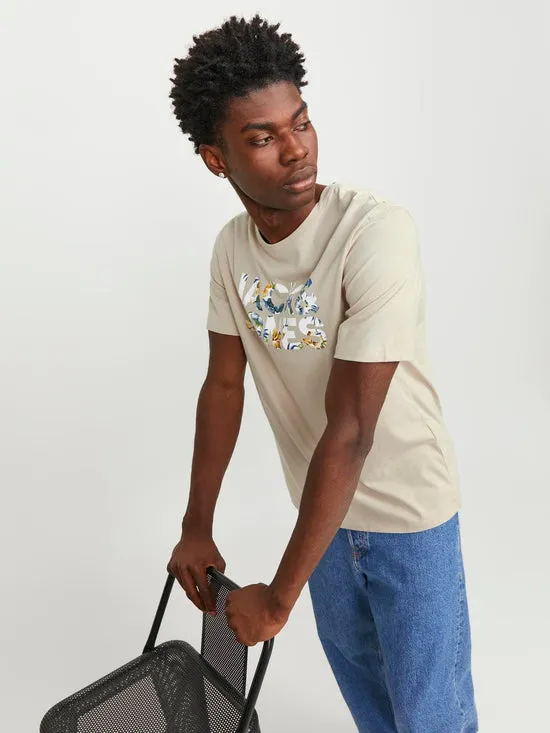 CAMISETA LOGO BEIGE  JJEJEFF