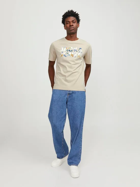 CAMISETA LOGO BEIGE  JJEJEFF