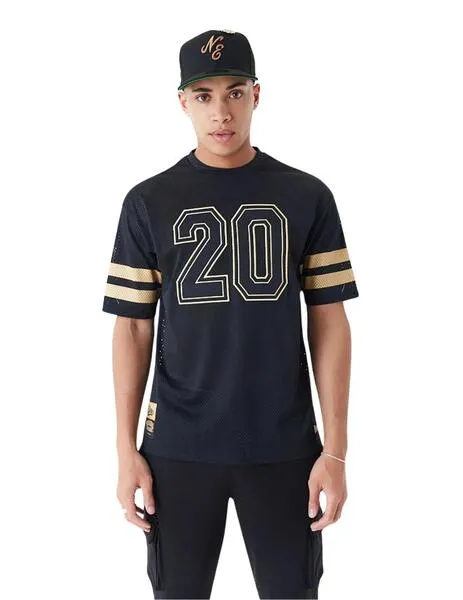 camiseta new era mesh oversized negro de hombre.