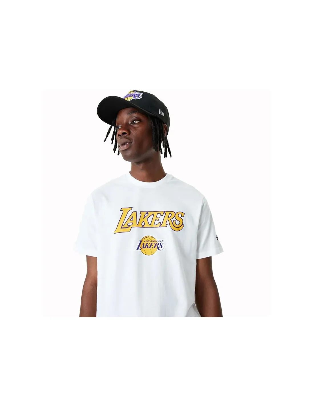 Camiseta New Era NBA LA Lakers Blanco Hombre