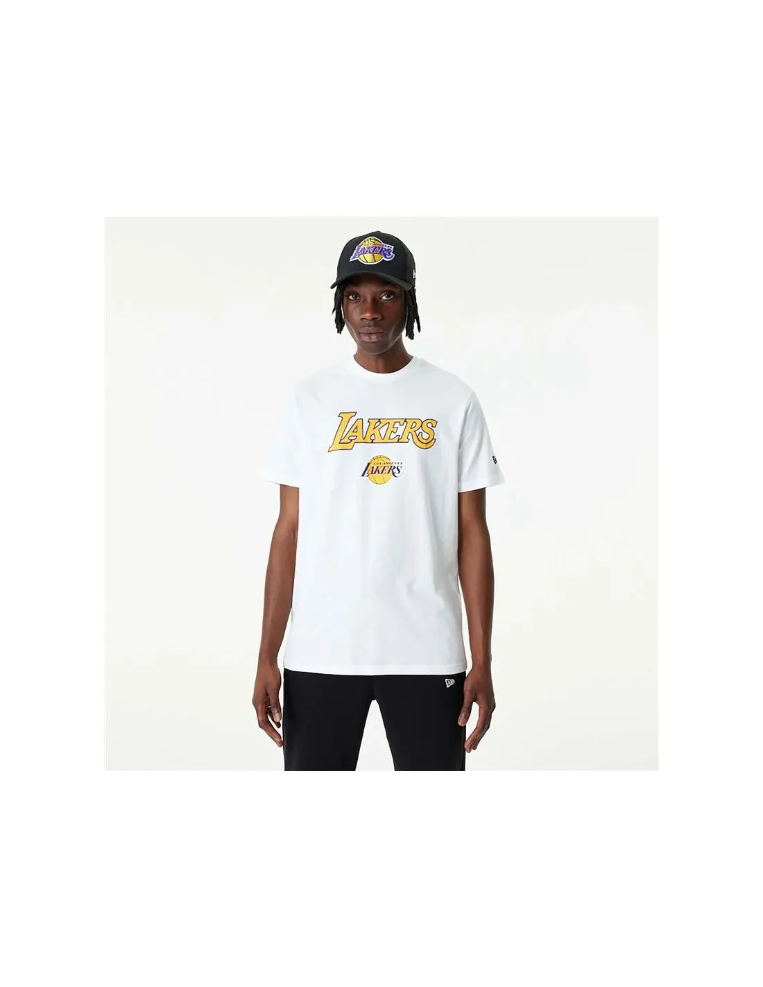 Camiseta New Era NBA LA Lakers Blanco Hombre