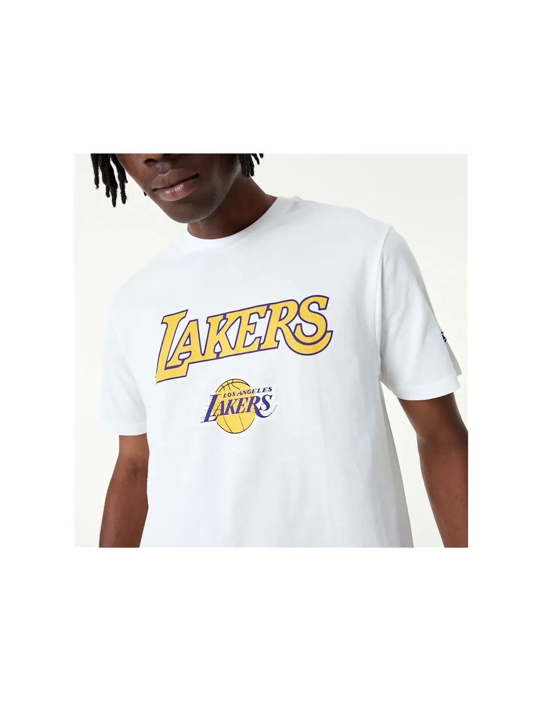 Camiseta New Era NBA LA Lakers Blanco Hombre