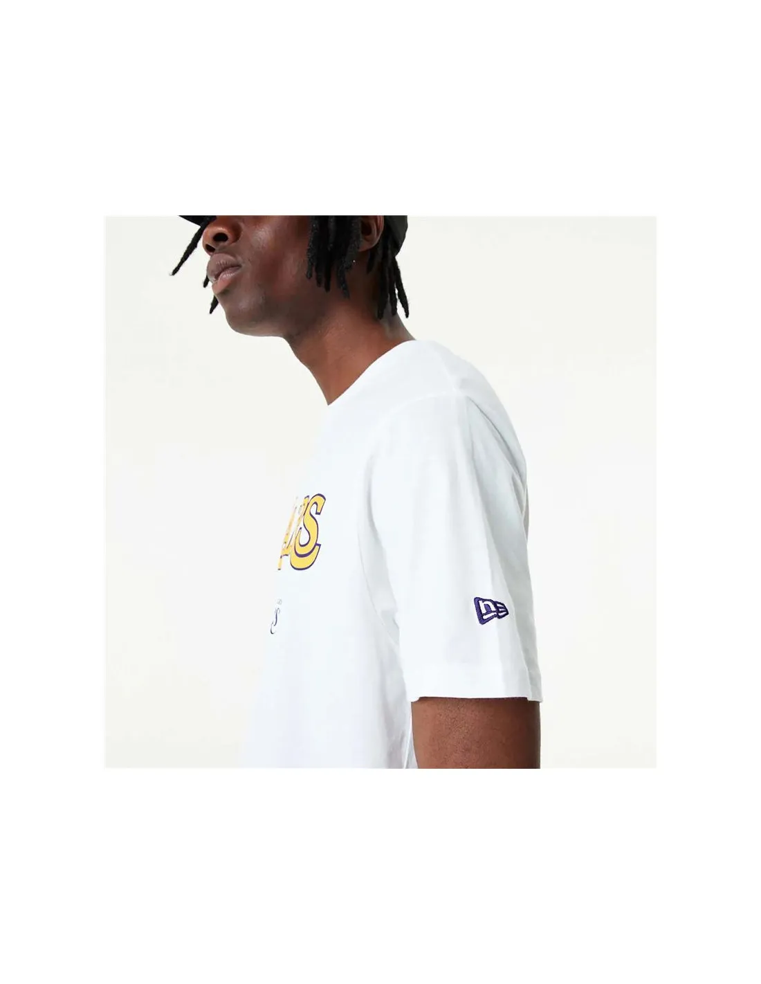 Camiseta New Era NBA LA Lakers Blanco Hombre