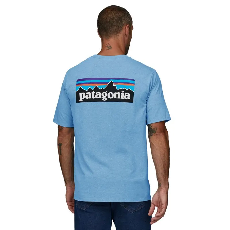 CAMISETA PATAGONIA P6 LOGO RESPONSIBILITEE (AZUL LAGO) HOMBRE