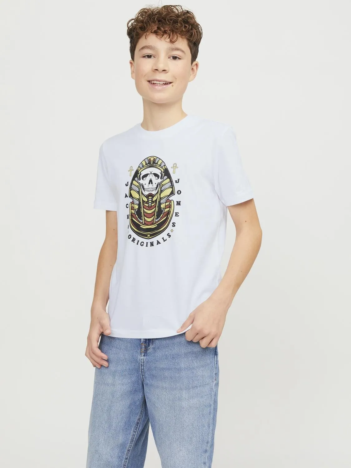 CAMISETA PRINT CALAVERA BLANCA JORHEAVENS