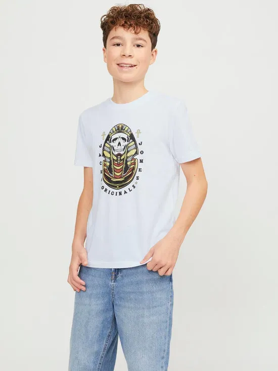 CAMISETA PRINT CALAVERA BLANCA JORHEAVENS