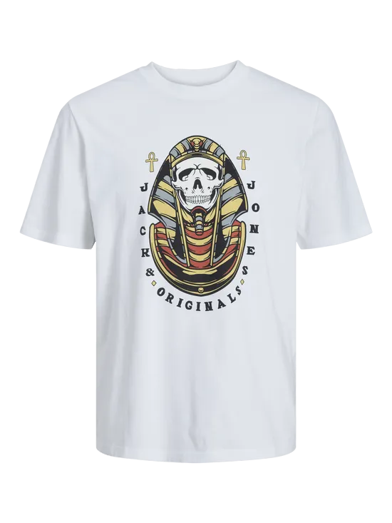 CAMISETA PRINT CALAVERA BLANCA JORHEAVENS