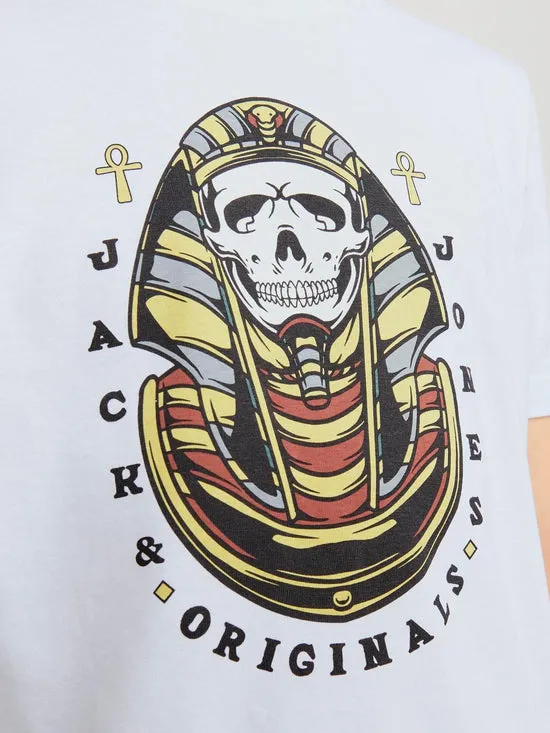 CAMISETA PRINT CALAVERA BLANCA JORHEAVENS