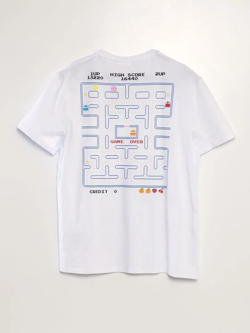 CAMISETA 'PACMAN'  BLANCO