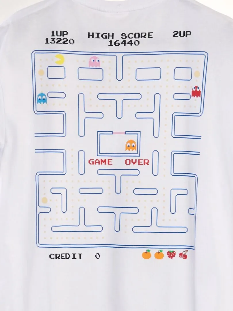 CAMISETA 'PACMAN'  BLANCO