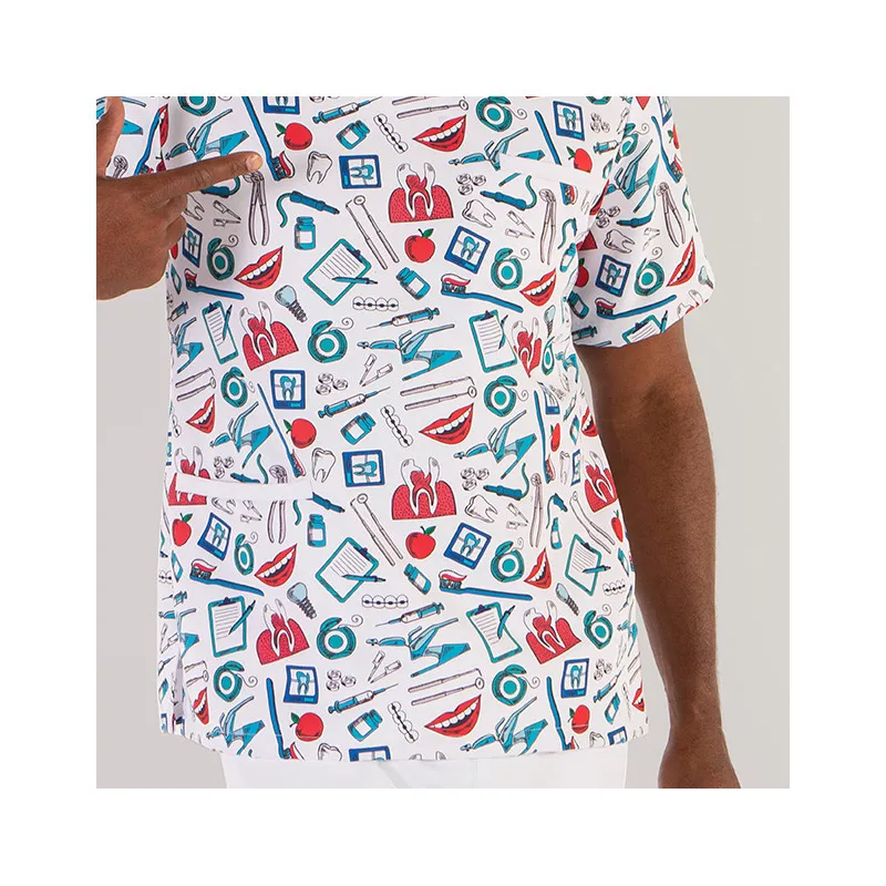 CAMISOLA SANIDAD UNISEX ADA CON ESTAMPADO SONRISA  GARY'S