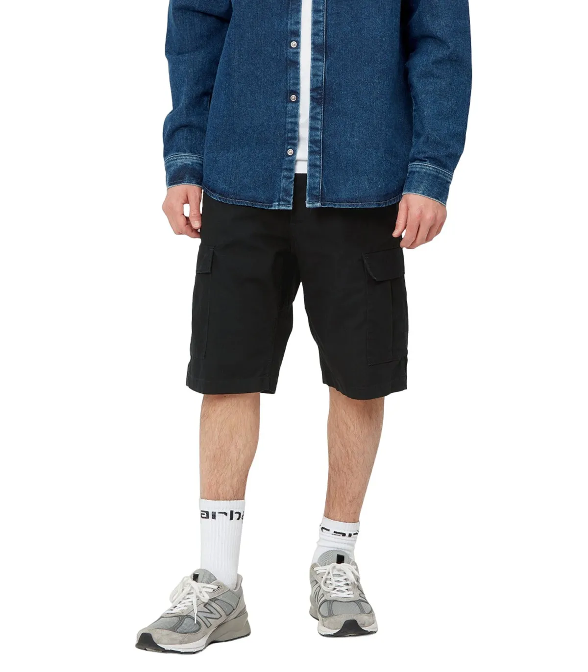 CARHARTT WIP  PANTALóN PARA HOMBRE NEGRO  AVIATION SHORT
