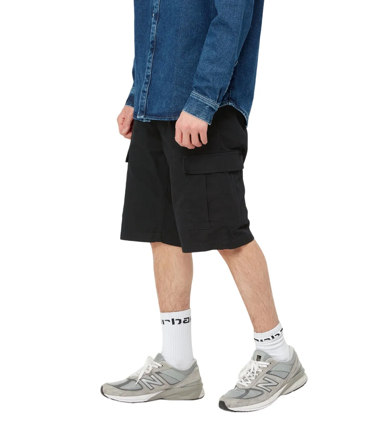 CARHARTT WIP  PANTALóN PARA HOMBRE NEGRO  AVIATION SHORT