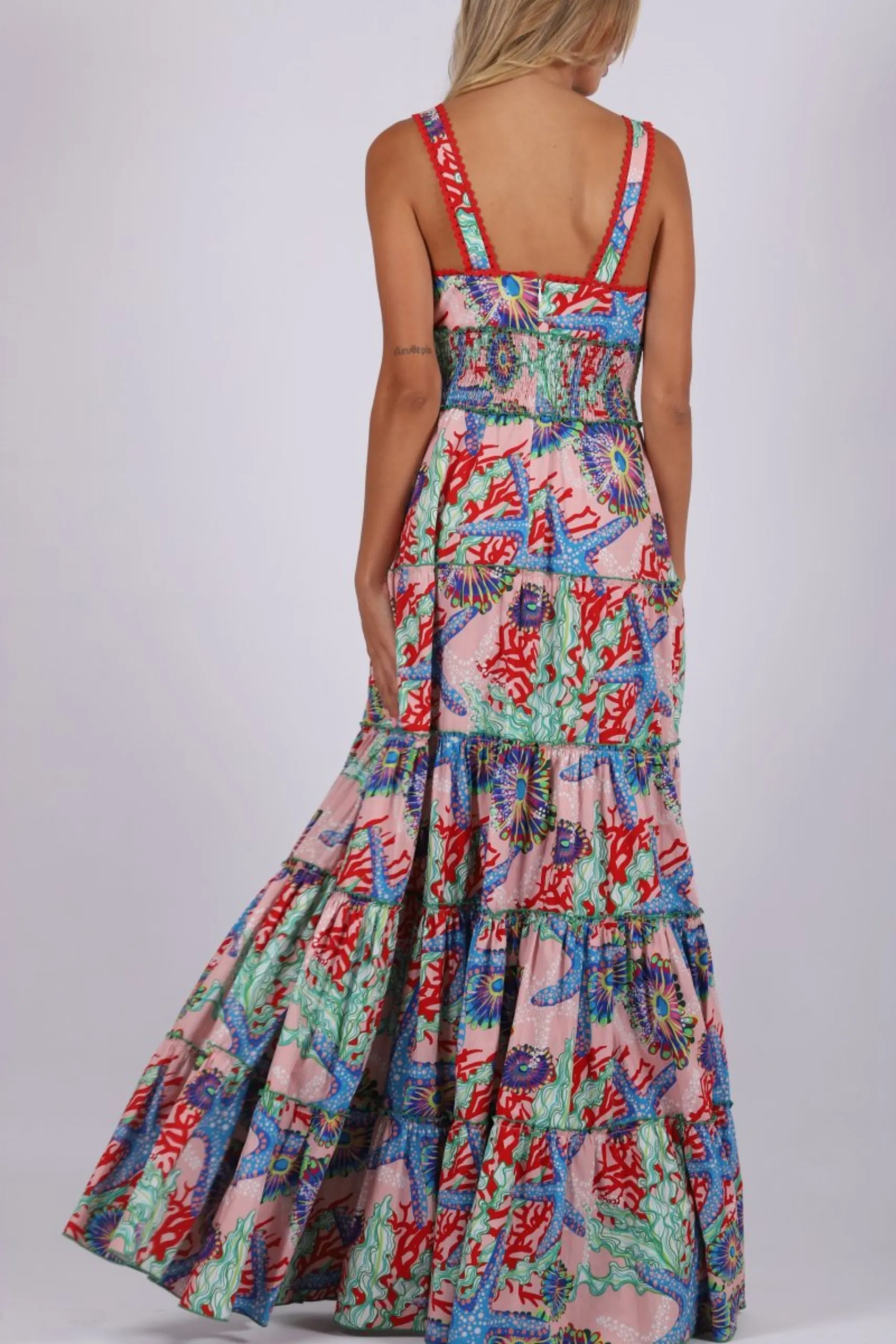 CARMEN HORNEROS VESTIDO LARGO ESTAMPADO