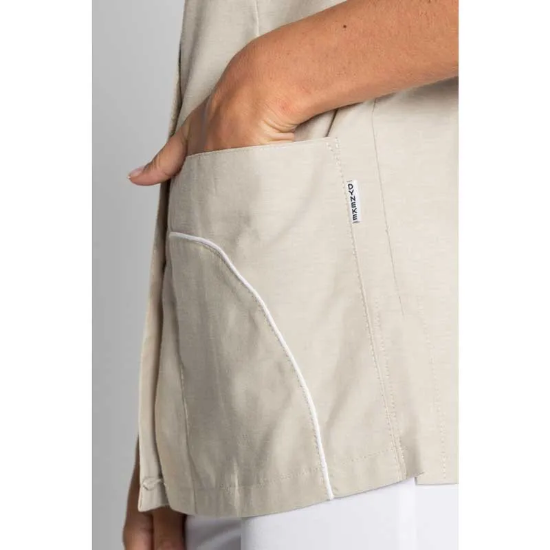 CHAQUETA BEIGE ESCOTE ALTO DE MANGA CORTA  DYNEKE