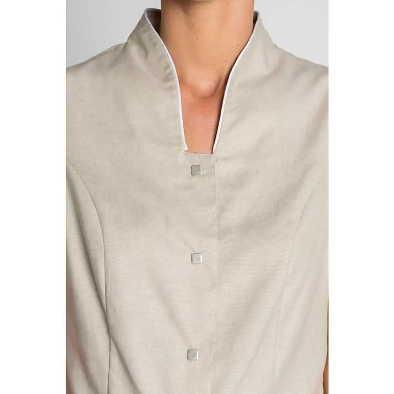 CHAQUETA BEIGE ESCOTE ALTO DE MANGA CORTA  DYNEKE