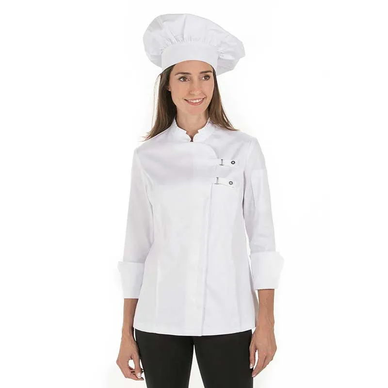 CHAQUETA DE COCINERA CON HEBILLAS BLANCA  DYNEKE