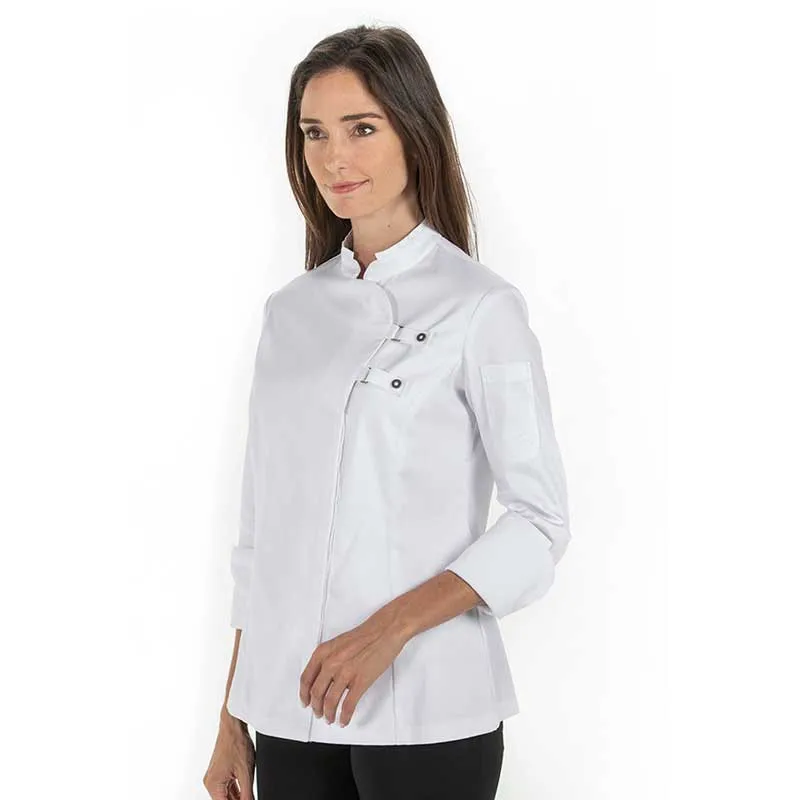 CHAQUETA DE COCINERA CON HEBILLAS BLANCA  DYNEKE
