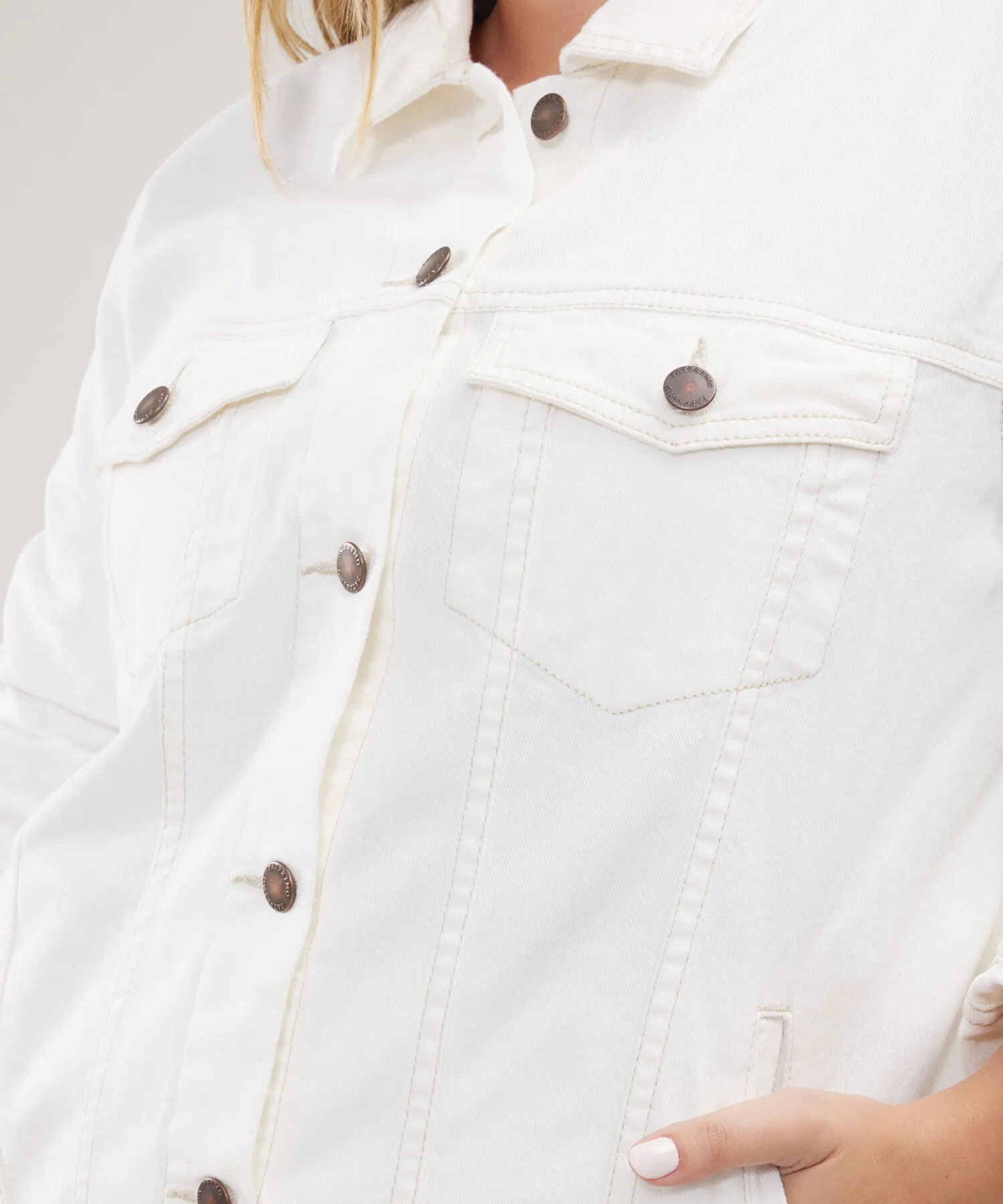 CHAQUETA TRUCKER TONO BLANCO