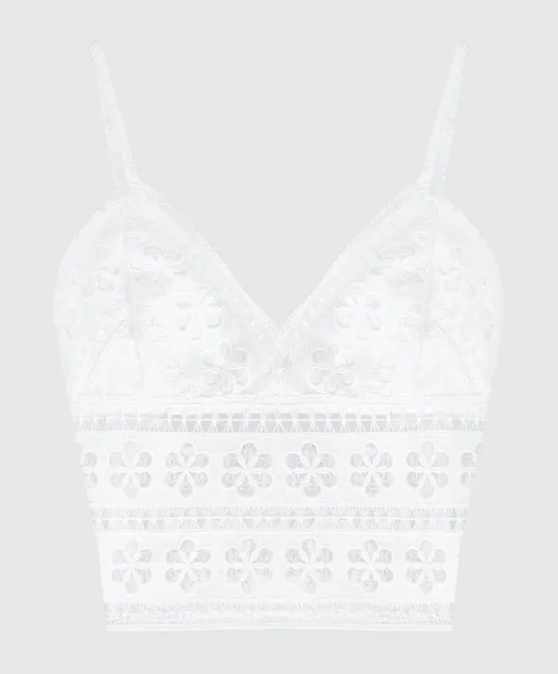Charo Ruiz Melie white top with lace