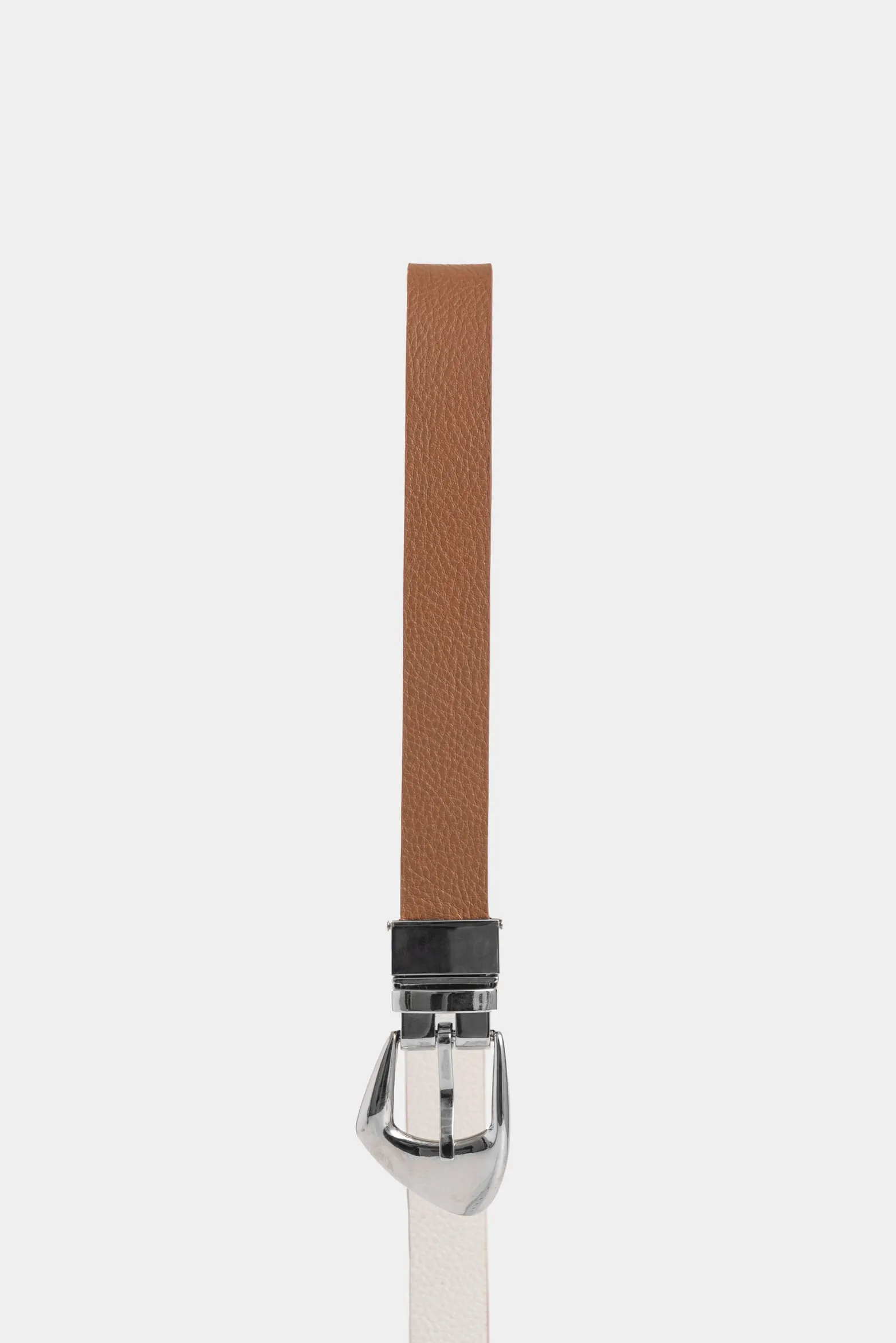 Cinturón doble faz Dusk de cuero para mujer puntera hexagonal