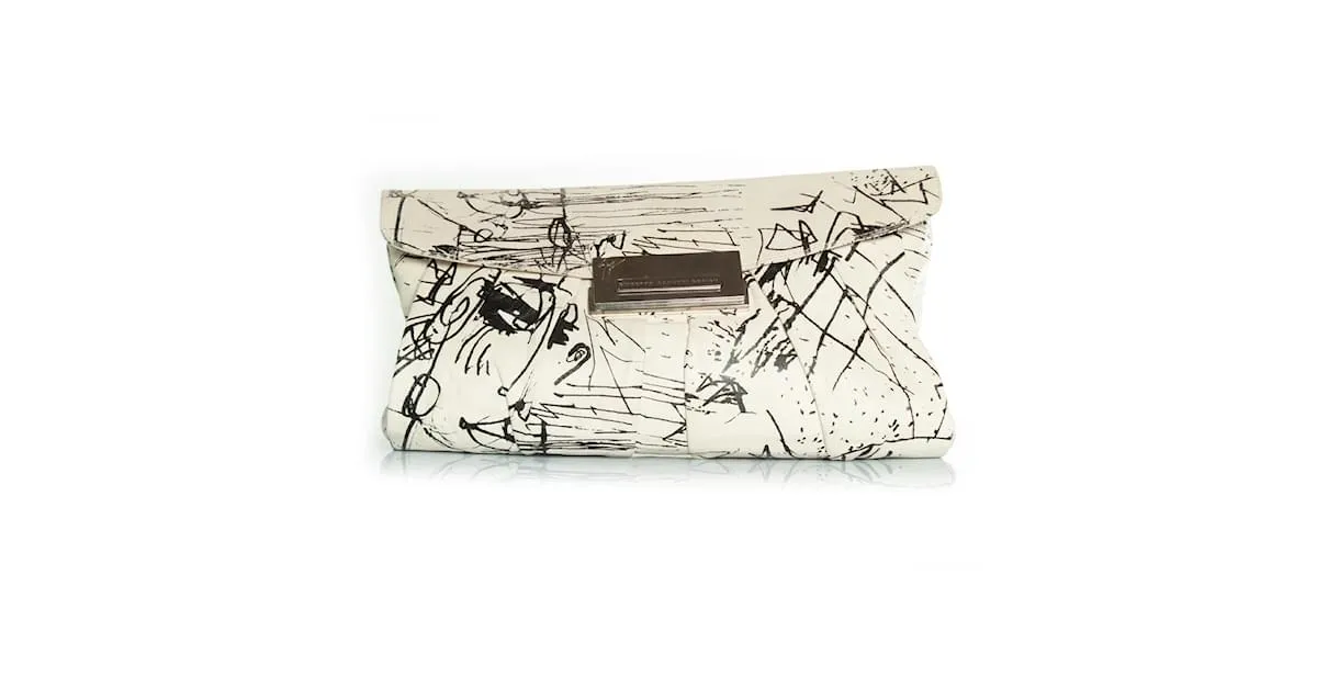 Clutch negro y blanco Giuseppe Zanotti 