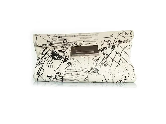Clutch negro y blanco Giuseppe Zanotti 