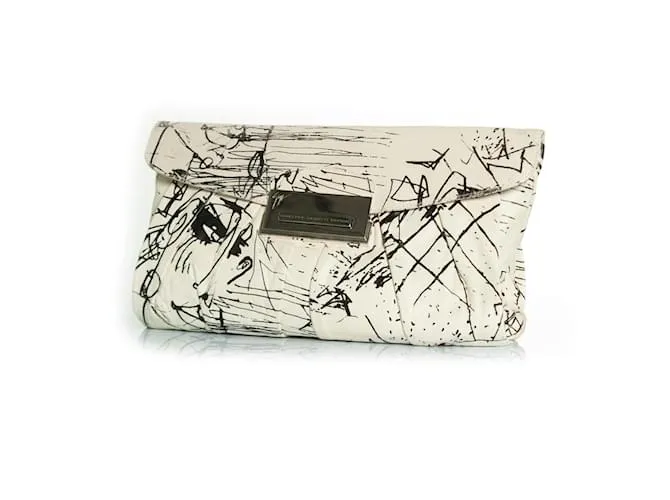 Clutch negro y blanco Giuseppe Zanotti 