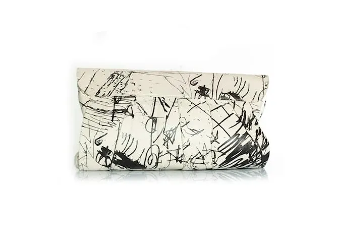 Clutch negro y blanco Giuseppe Zanotti 