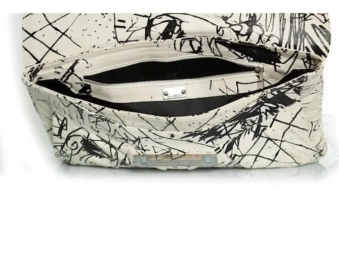 Clutch negro y blanco Giuseppe Zanotti 