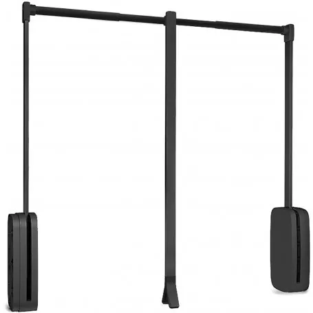 COLGADOR ABATIBLE PARA ARMARIO REGULABLE 600830MM HASTA 12 KG ACERO COLOR TITANIO EMUCA