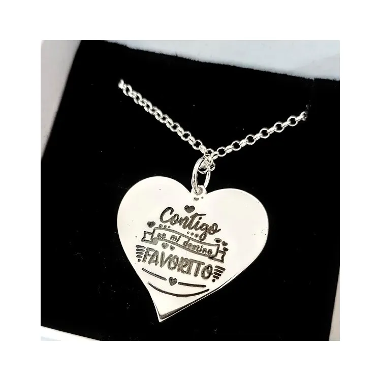 Colgantes corazones POR ENCARGO con su diseño en plata de ley y personalizados